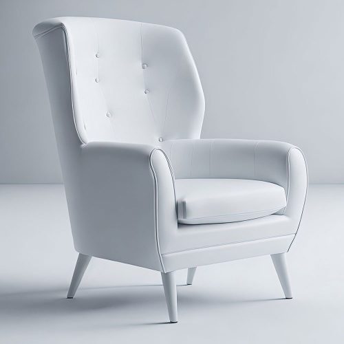 3d-scan-chair white leather armchair