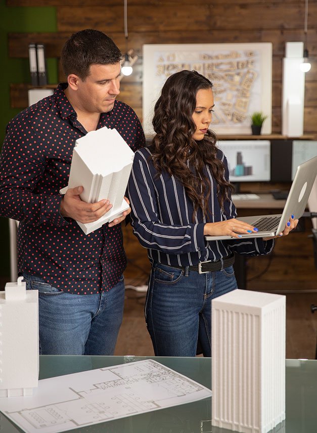 architect 3d models architects working with 3D printed building models