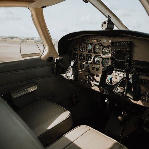 cockpit inside of a plane cockpit