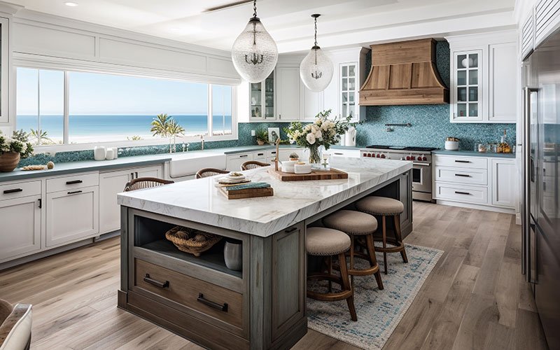 custom kitchen island a custom-built kitchen island with drawers and shelving