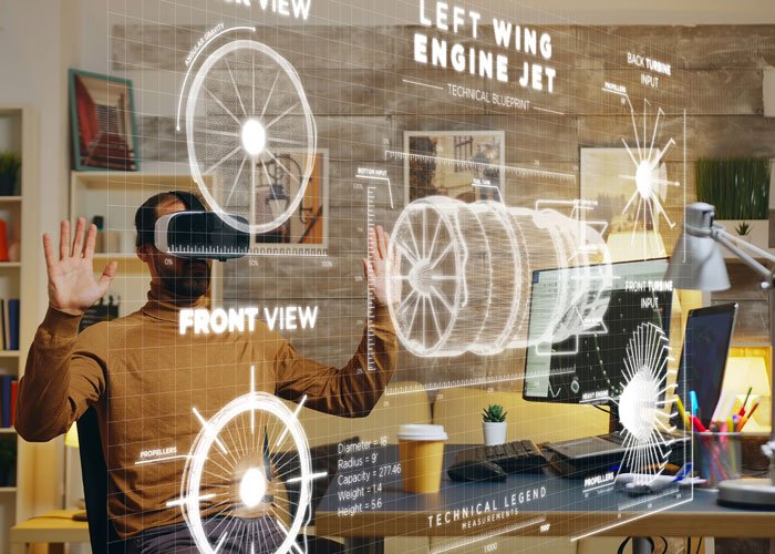 plane virtual testing a virtual reality display detailing plane design elements
