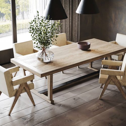 table Minimalist dining table and chairs